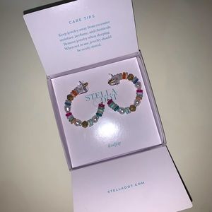 Modern Bohemia Mixed Beaded Hoops - Gold Multi